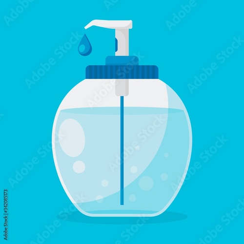 FLAT DESIGN HAND SANITIZER BOTTLE