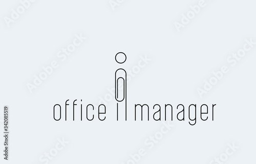 Office manager paper clip symbol