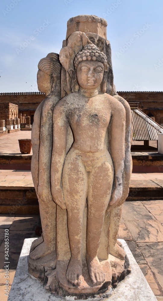 Gwalior, Madhya Pradesh/India - March 15, 2020 : Sculpture of Buddha