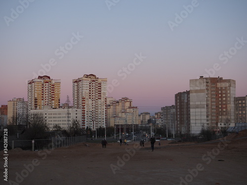 Apartment buildings in Uruchie district in Minsk, Belarus © Anastasia