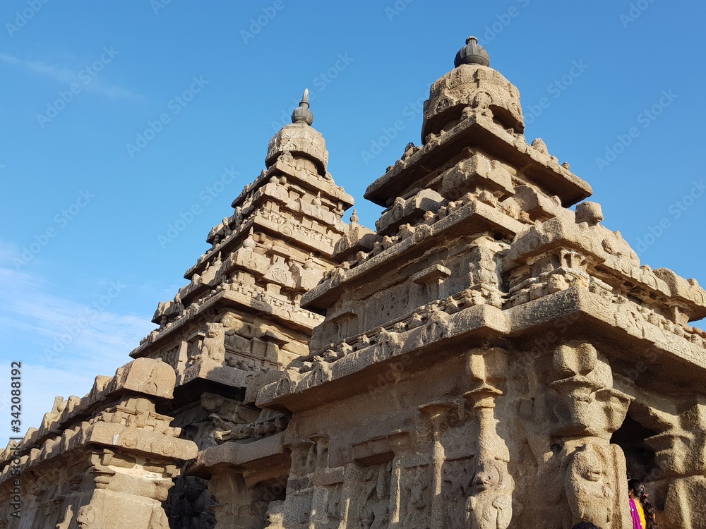 shore temple in tamolnadu, india.
