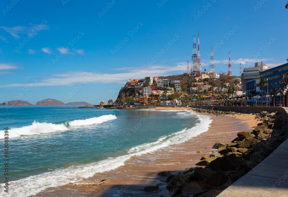 Malecon Avenue in the coastal city of Mazatlan in the state of Sinaloa Malecon Avenue in the coastal city of Mazatlan in the state of Sinaloa