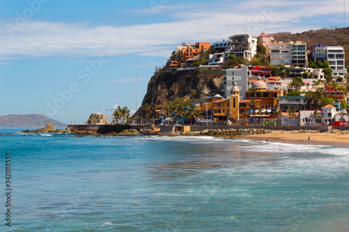 Malecon Avenue in the coastal city of Mazatlan in the state of Sinaloa photo