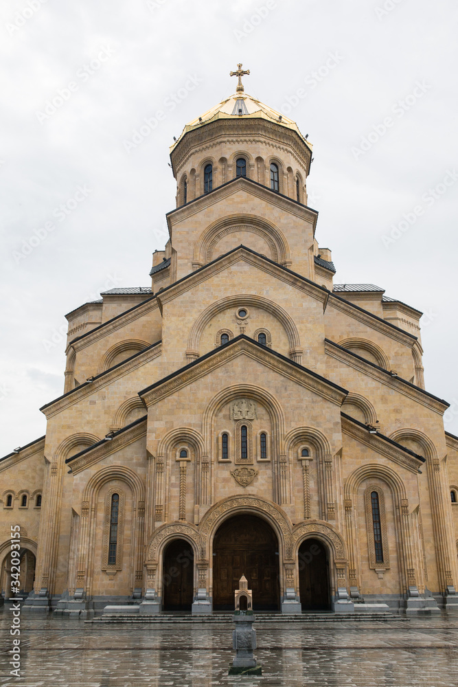 Fototapeta premium The Tbilisi Holy Trinity Cathedral main Georgian Orthodox Christian cathedral, located in Tbilisi, capital of Georgia