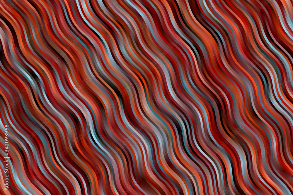 Red and yellow waves vector background.