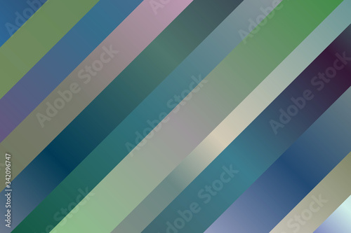 Blue and light green lines and stripes vector background.