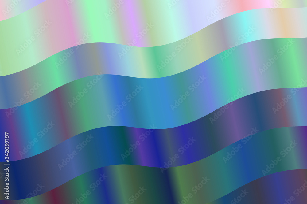 Obraz premium Beautiful blue waves vector background.