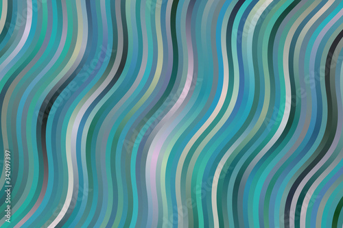 Blue, brown and yellow waves abstract vector background. Simple pattern.