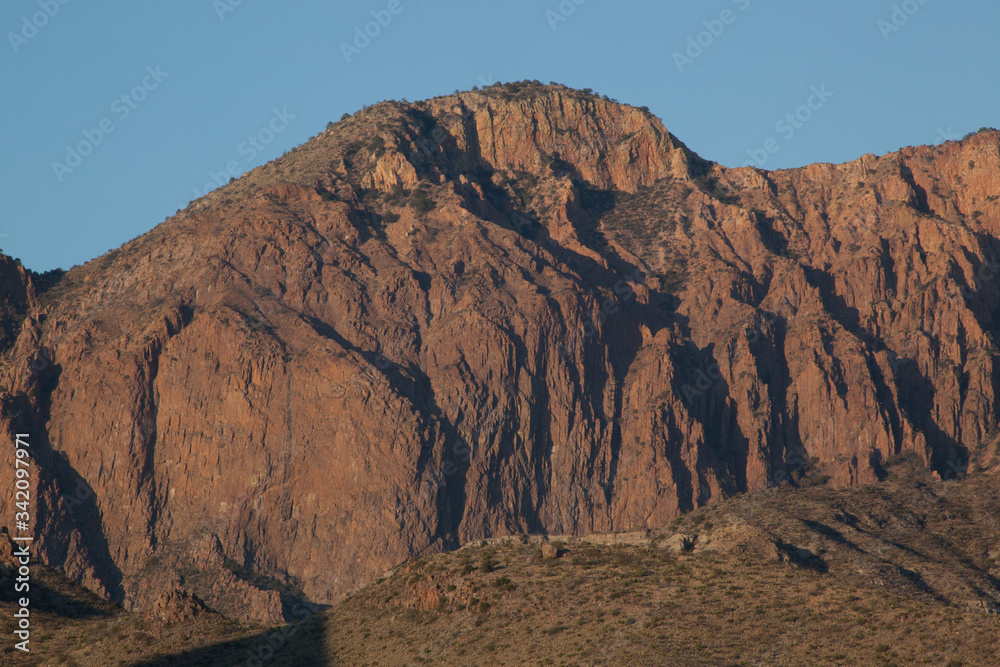 Desert mountain in the sunshine Desert mountain in the sunshine
