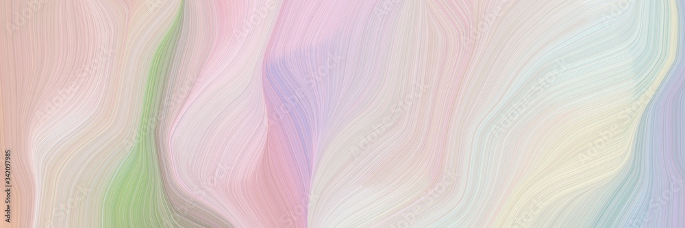 Fototapeta premium smooth background elegant graphic with light gray, dark sea green and tan color. abstract waves design
