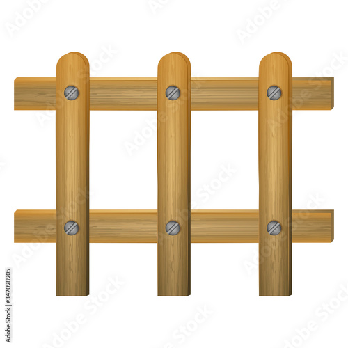 Isolated wooden fence