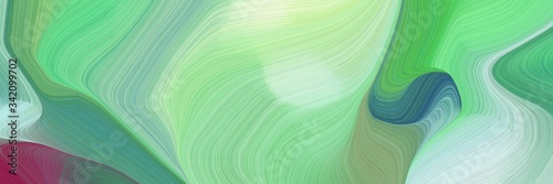 smooth elegant graphic background with dark sea green, old mauve and sea green color. modern soft curvy waves background design