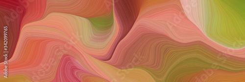 smooth elegant graphic background with peru, firebrick and brown color. elegant curvy swirl waves background illustration © Eigens