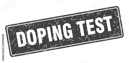 doping test stamp. doping test vintage black label. Sign