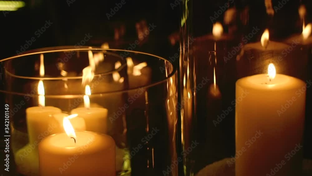 Candles glowing in the dark Candles glowing in the dark
