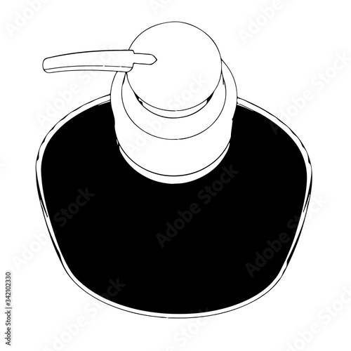 vector bottle with liquid soap disinfector on a white background different views