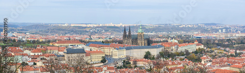 Panorama of Prague from hill. © sergunt