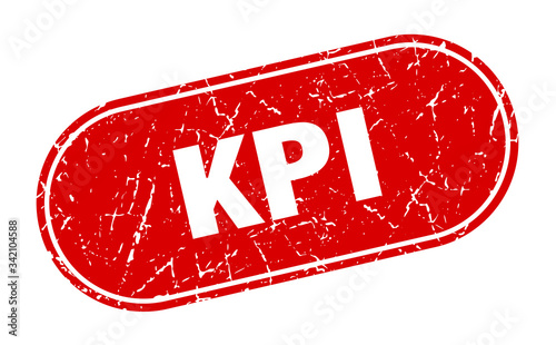 kpi sign. kpi grunge red stamp. Label