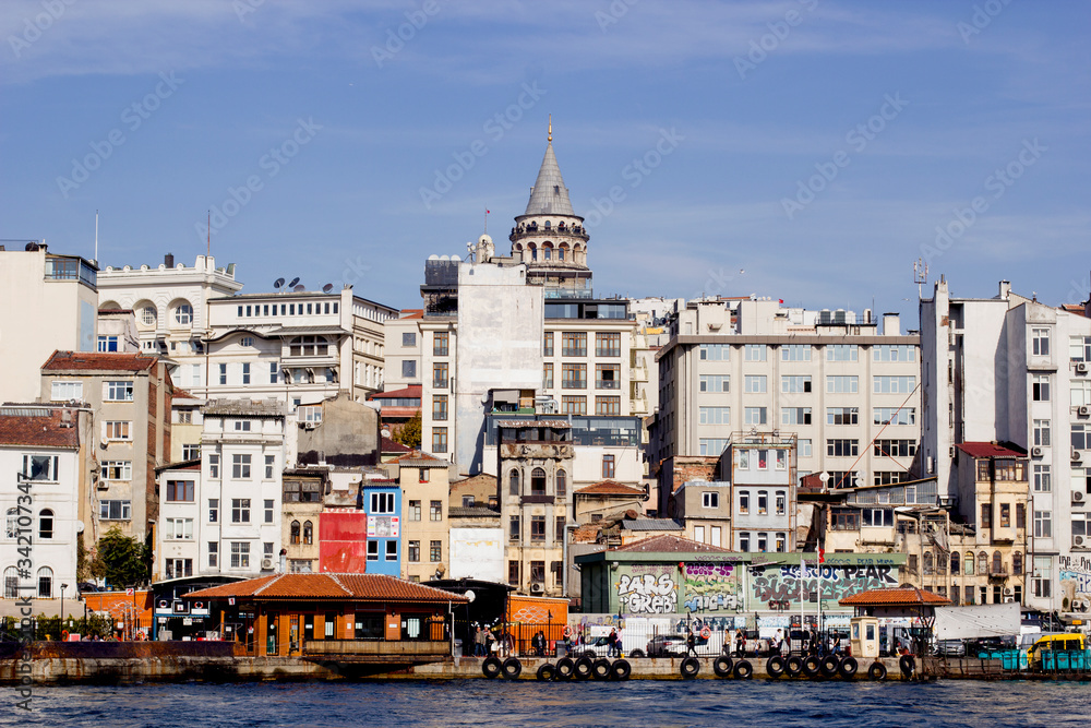Istanbul city view through the Bosphorus