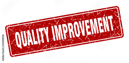 quality improvement stamp. quality improvement vintage red label. Sign
