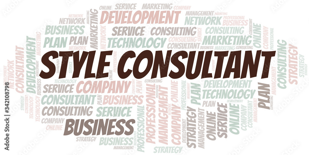 Fototapeta premium Style Consultant typography vector word cloud.