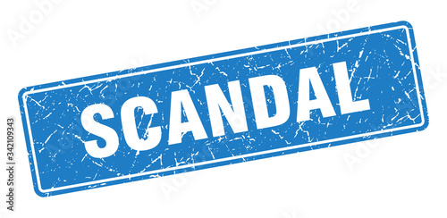 scandal stamp. scandal vintage blue label. Sign