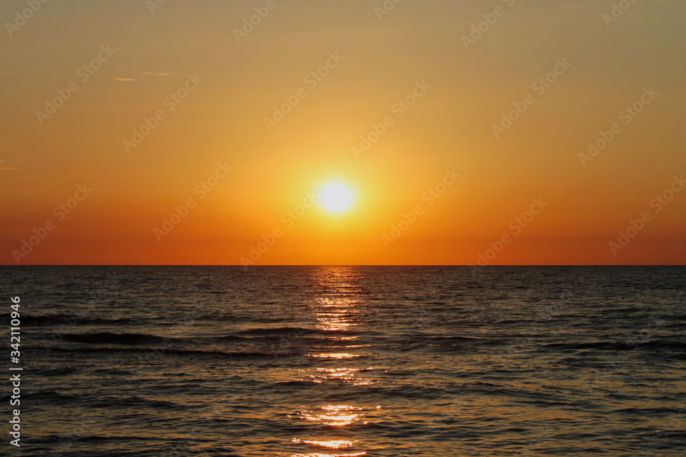 sunset over the Baltic Sea