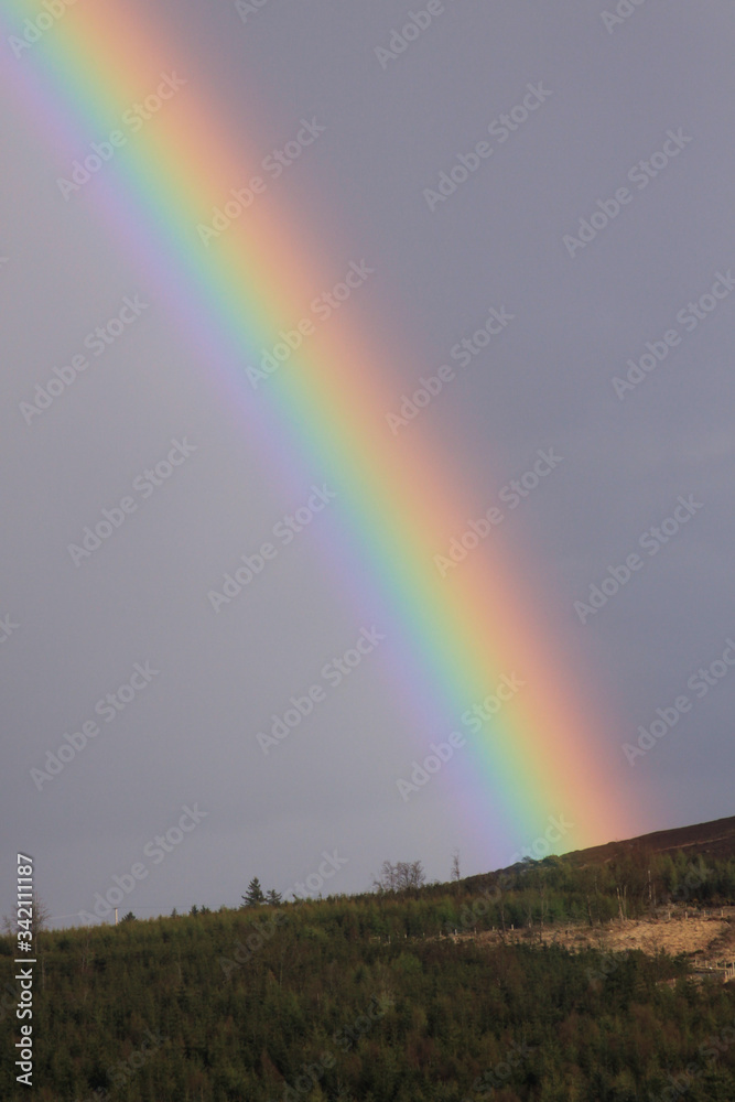 Rainbow in Ireland countryside