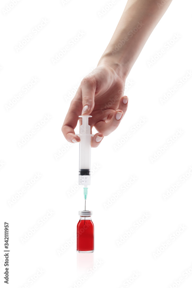 Hand with medical supply Hand with medical supply