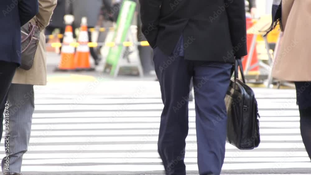 Commuter rush in the morning at marunouchi tokyo Japan Commuter rush in the morning at marunouchi tokyo Japan