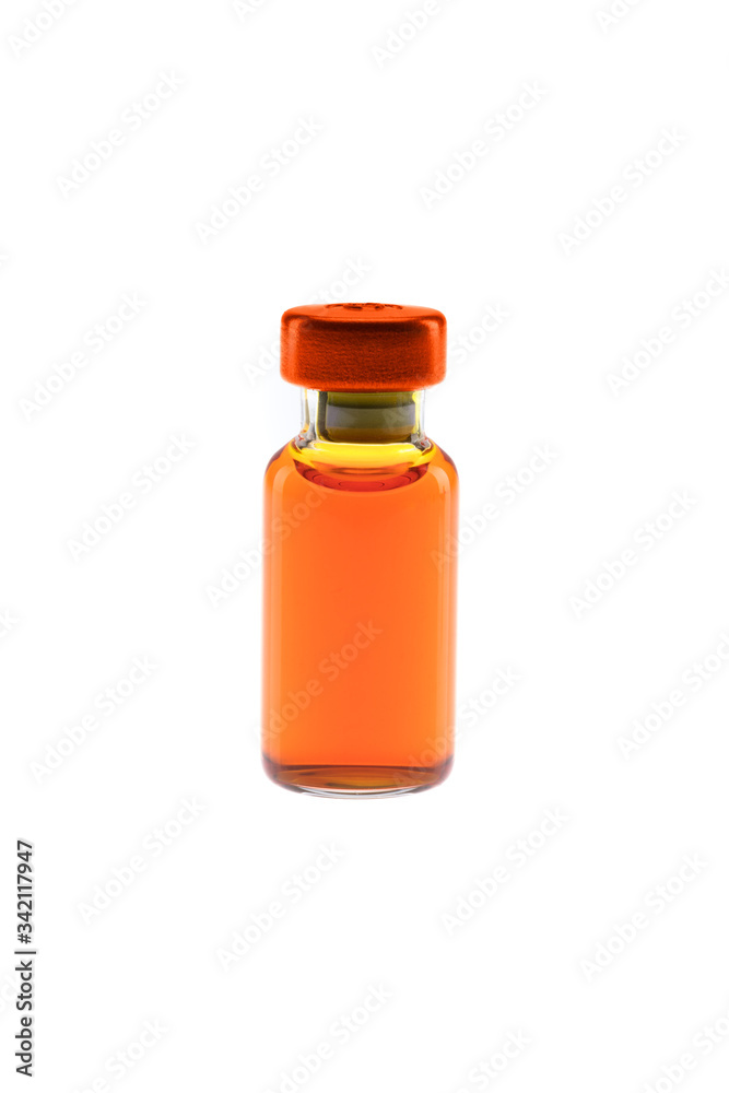 Colofull vaccine and medicine on white background Colofull vaccine and medicine on white background