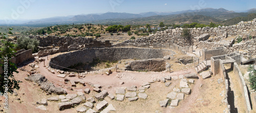 The Grave Circle A in Mycenae, Greece photo