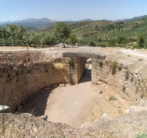 The Lion Tholos Tomb at Mycenae, Greece photo