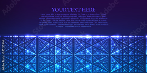 Vector abstract background with the image of the infinite perspectives of a futuristic design .