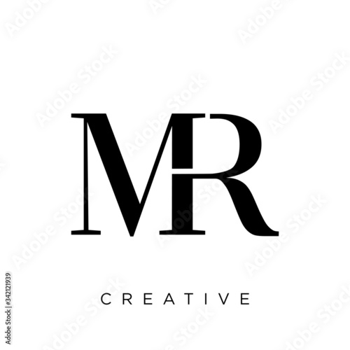 mr logo design vector icon
