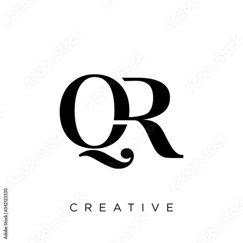 qr abstract logo design