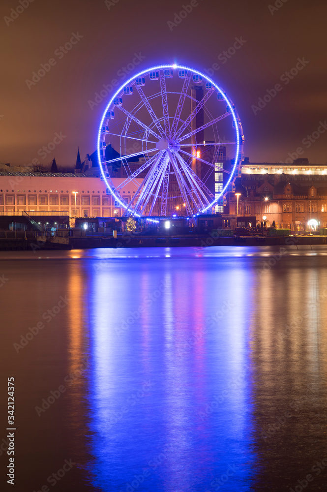 View of ferris wheel in Helsinki. Finland