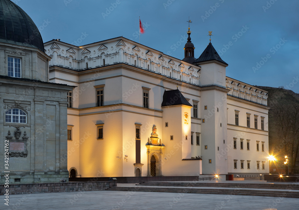 Palace of the Grand Dukes of Lithuania in Vilnius. Lithuania