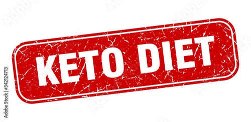 keto diet stamp. keto diet square grungy red sign