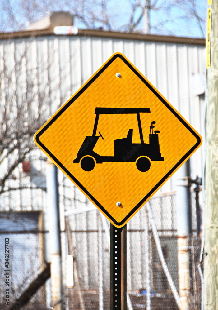 Golf Cart Crossing Sign Golf Cart Crossing Sign