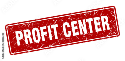 profit center stamp. profit center vintage red label. Sign