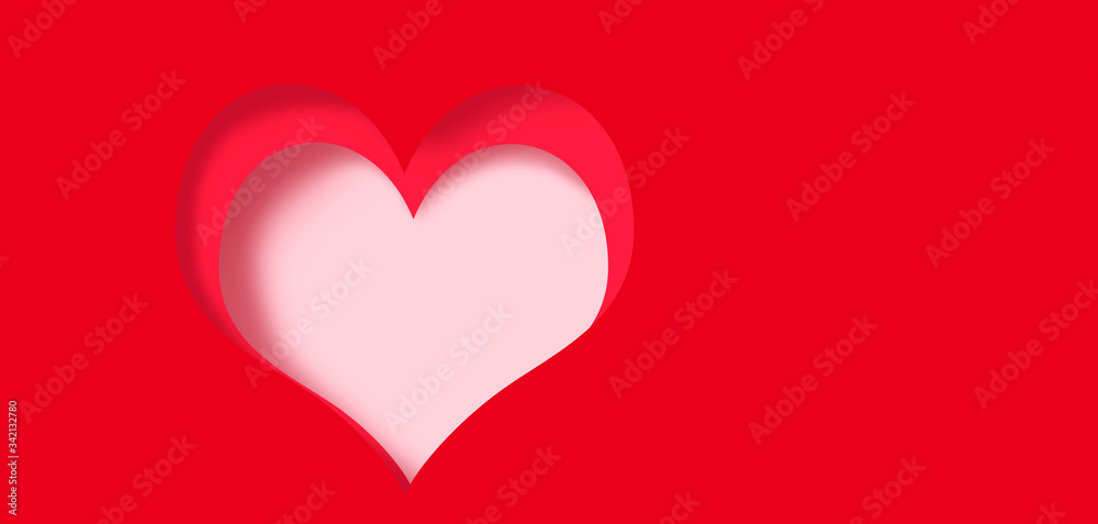 International nurses day. 3D red heart shaped postcard template. Empty space for congratulatory text. International nurses day. 3D red heart shaped postcard template. Empty space for congratulatory text.