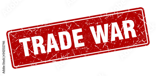 trade war stamp. trade war vintage red label. Sign