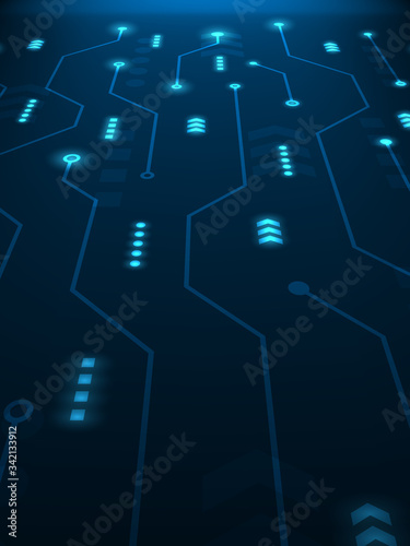 Abstract futuristic technology background, vector illustration