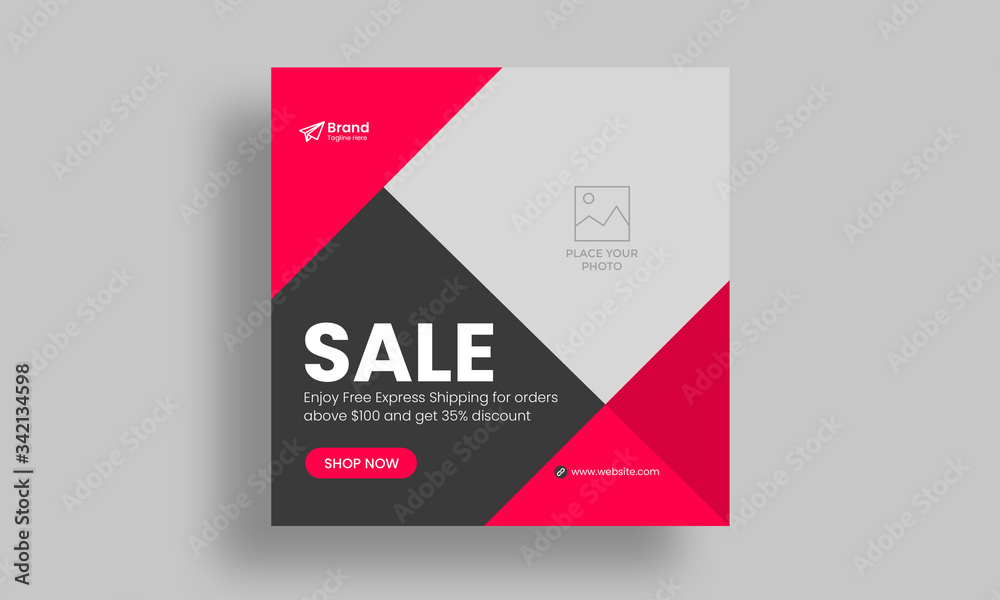 Modern sale banner for web and social media. Editable Social Media Post Template for Digital Marketing. Square flyer and poster design Modern sale banner for web and social media. Editable Social Media Post Template for Digital Marketing. Square flyer and poster design