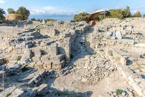 The ruins of the ancient city of Troy in Turkey. photo