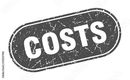 costs sign. costs grunge black stamp. Label
