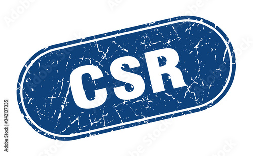 csr sign. csr grunge blue stamp. Label