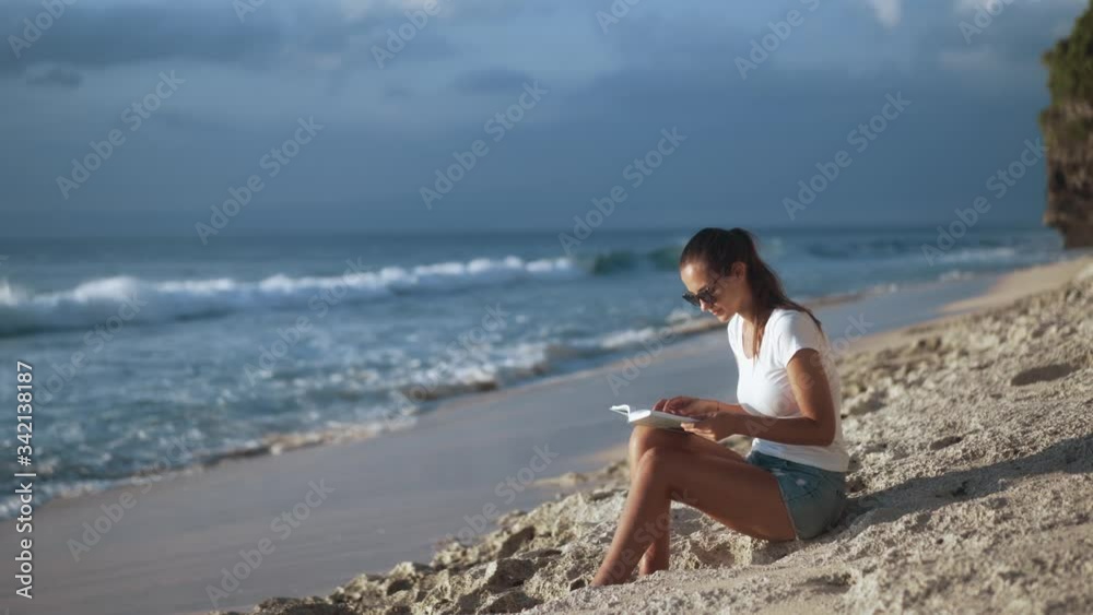 Young inspired beautiful woman in t-shirt and shorts Young inspired beautiful woman in t-shirt and shorts