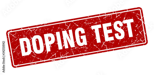 doping test stamp. doping test vintage red label. Sign